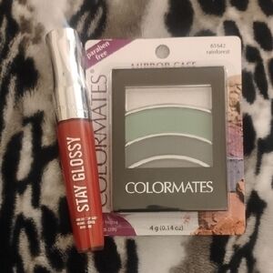 Rimmel London Stay Glossy Lip Gloss And  Colormates Eyeshadow Set